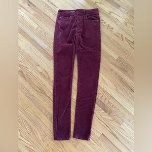 AG Jeans Women’s Size 26 Deep Red Velvet Farrah